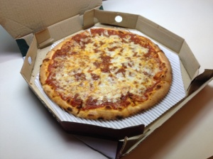 Pizza Bolognese in box